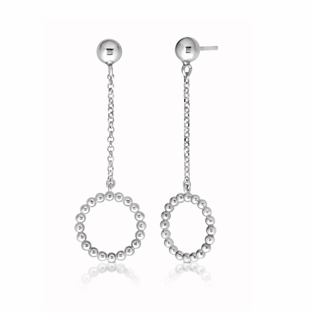 Pendientes Moon de plata Corsia