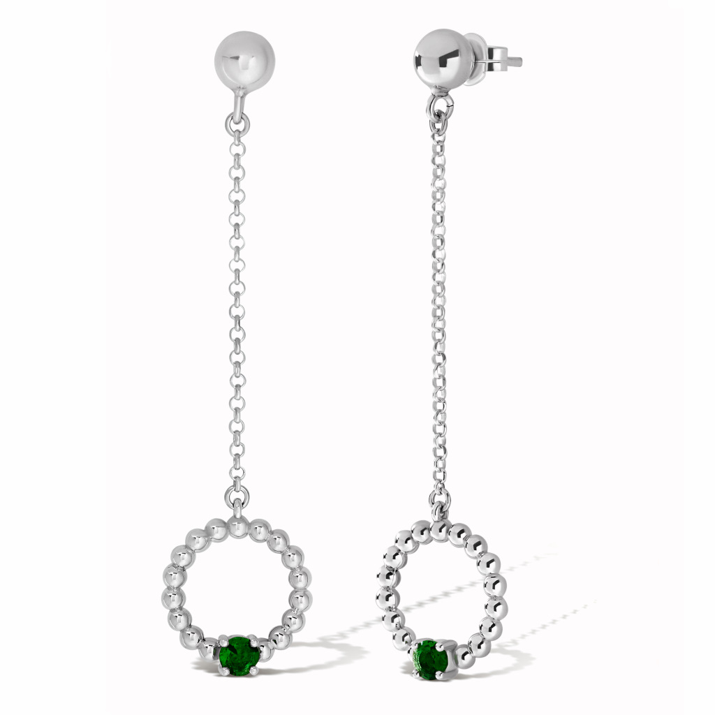 Pendientes Moon con circonita Corsia