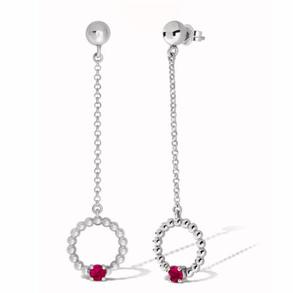 Pendientes Moon con circonita Corsia