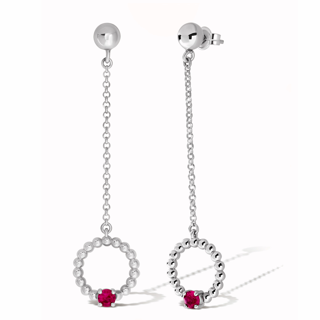 Pendientes Moon con circonita Corsia