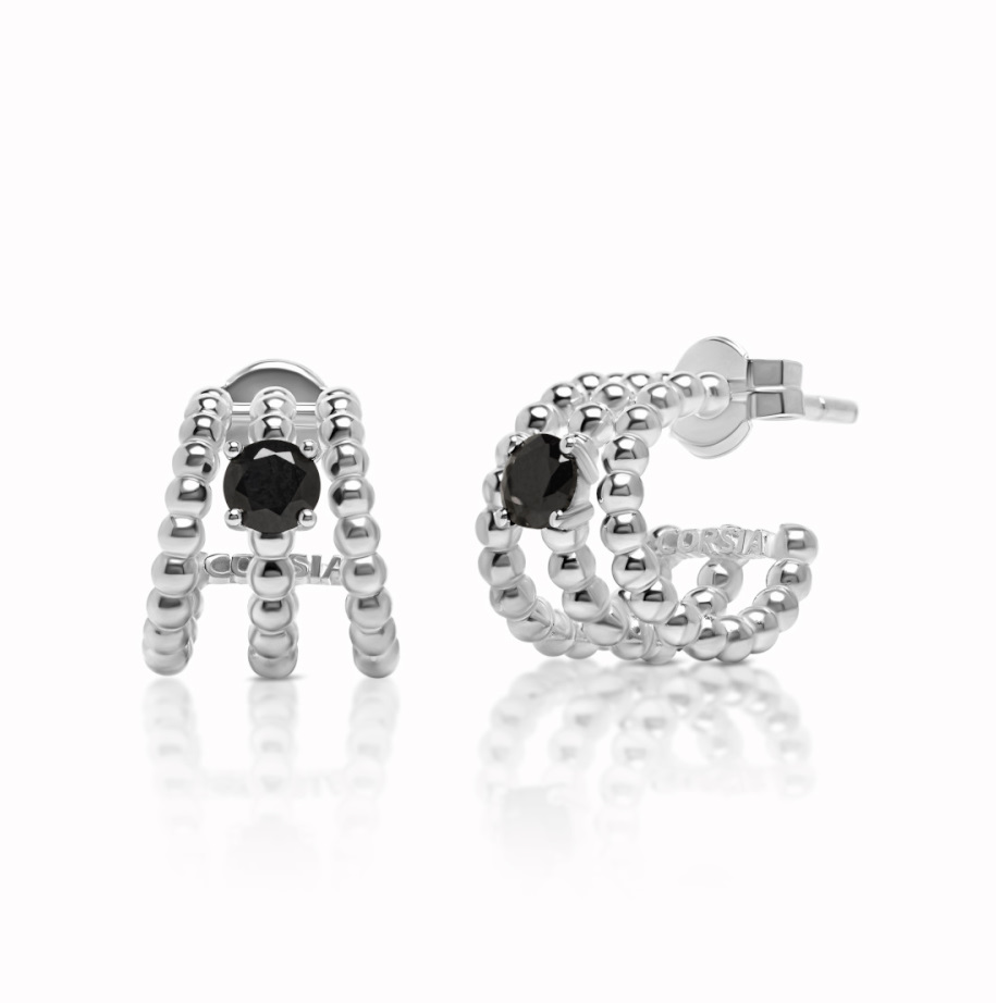 Pendientes Carlota plata con circonita