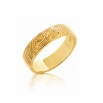 Anillo personalizado alianza con huella Corsia