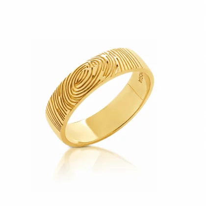 Anillo personalizado alianza con huella Corsia