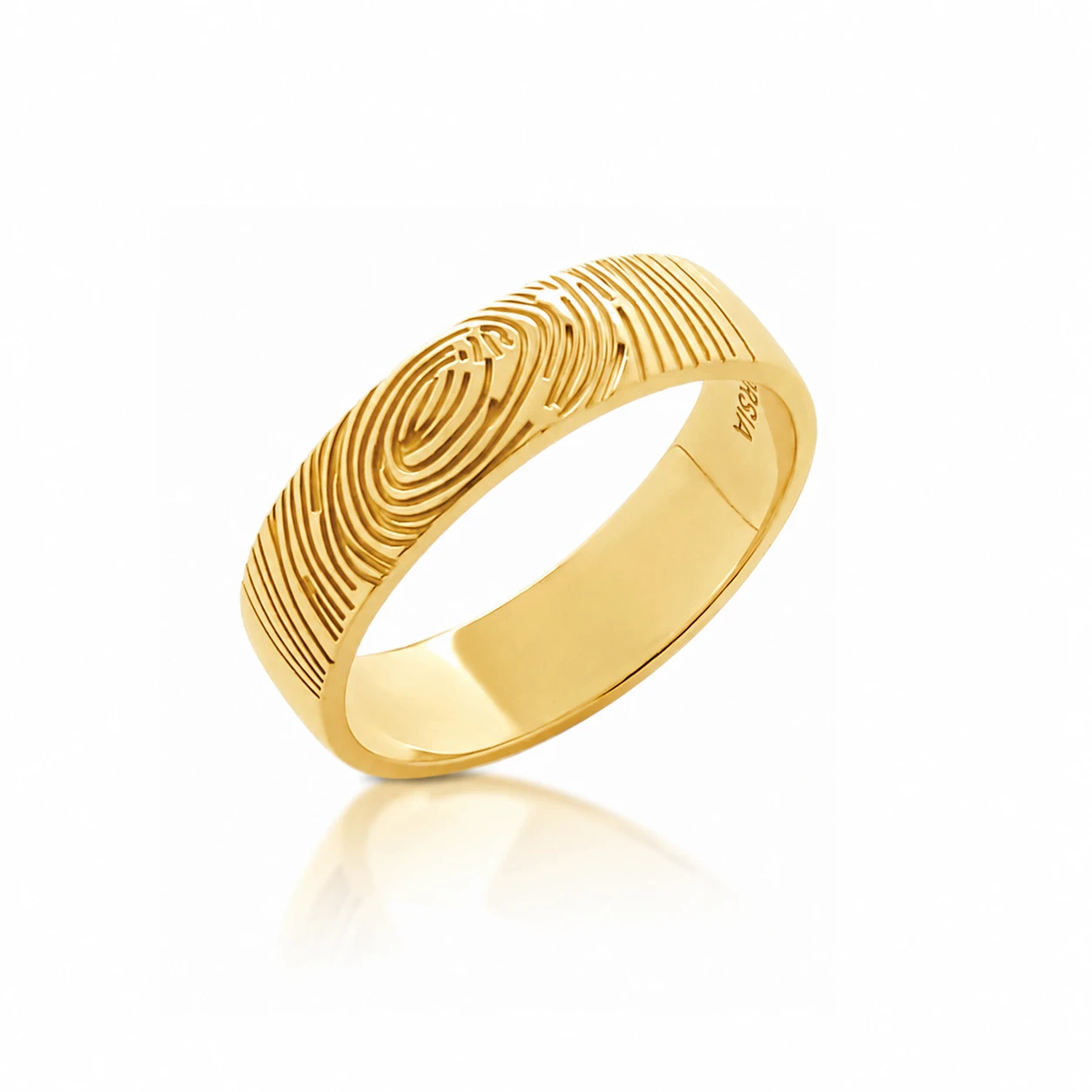 Anillo personalizado alianza con huella Corsia