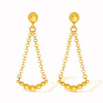 Pendientes Swing chapados en oro Corsia