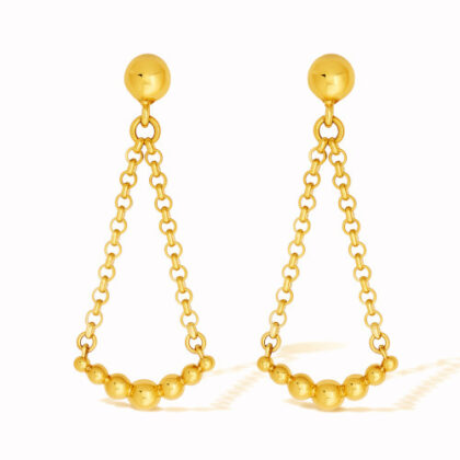 Pendientes Swing chapados en oro Corsia