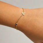 mes de nacimiento Pulsera personalizada pulsera con inicial pulsera de oro corsia