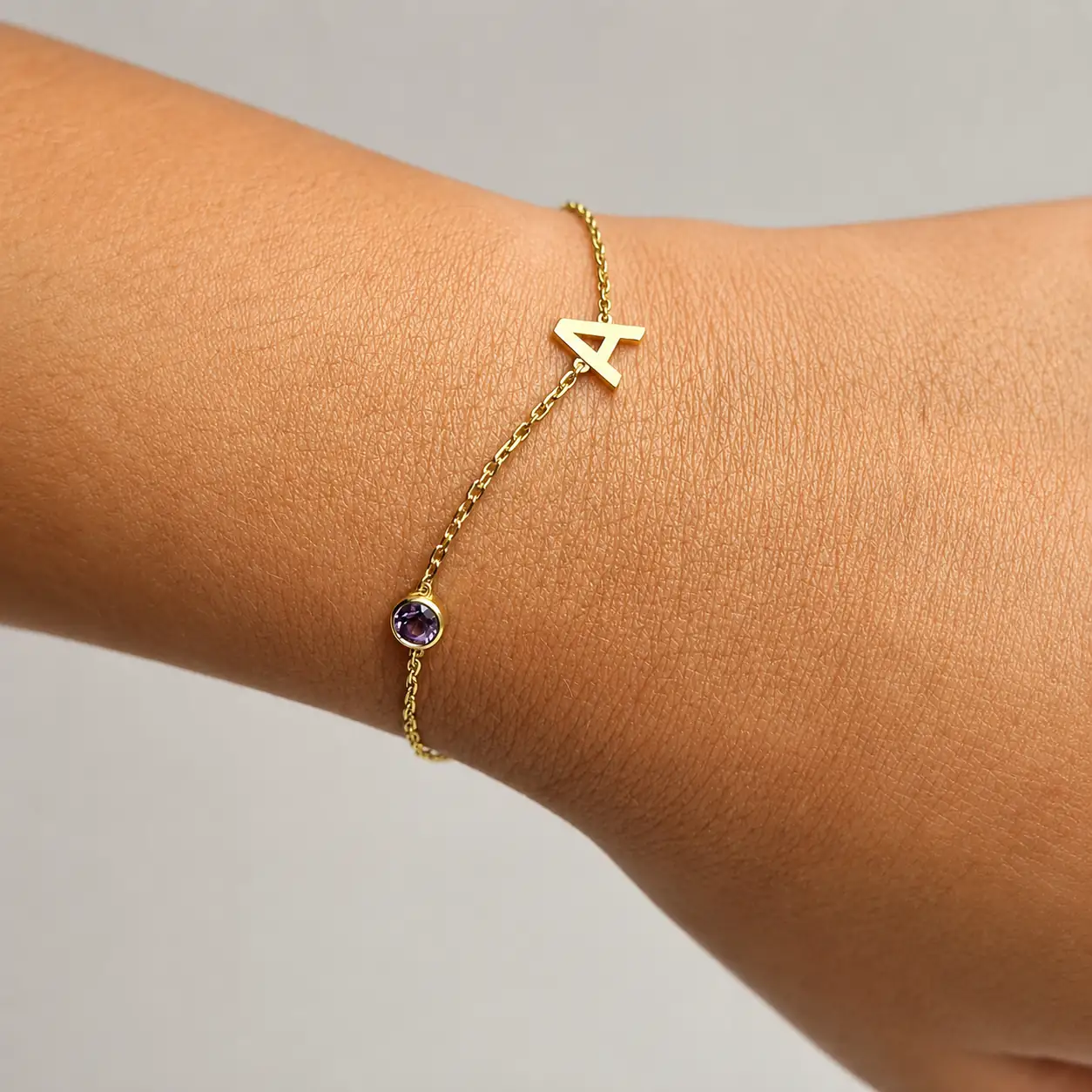 mes de nacimiento Pulsera personalizada pulsera con inicial pulsera de oro corsia