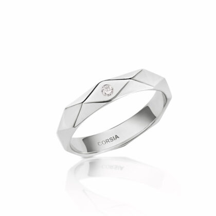 Alianza de boda GEO con brillante Corsia