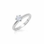 Anillo solitario 0,50 oro blanco Corsia (3)