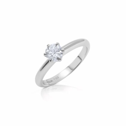 Anillo solitario 0,50 oro blanco Corsia (3)