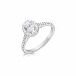 Anillo diamante oval 0,38 qt y orla y brazo brt 0,35 qt Corsia