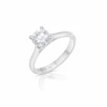 Anillo solitario de oro blanco 1 quilate corsia