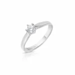 Anillo de compromiso anillo solitario de oro blanco con diamante 0,30 ct Corsia