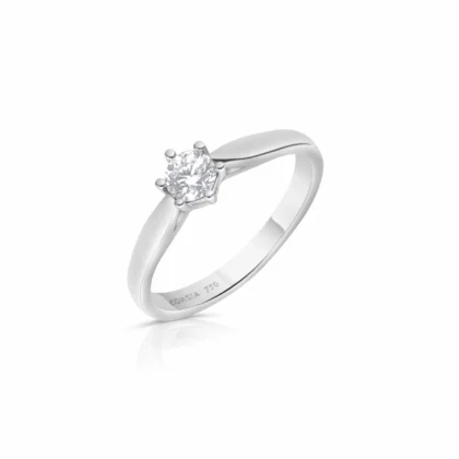 Anillo de compromiso anillo solitario de oro blanco con diamante 0,30 ct Corsia