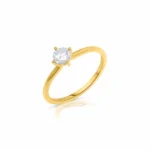Anillo de oro amarillo con brillante 0,35 montura alta corsia (1)